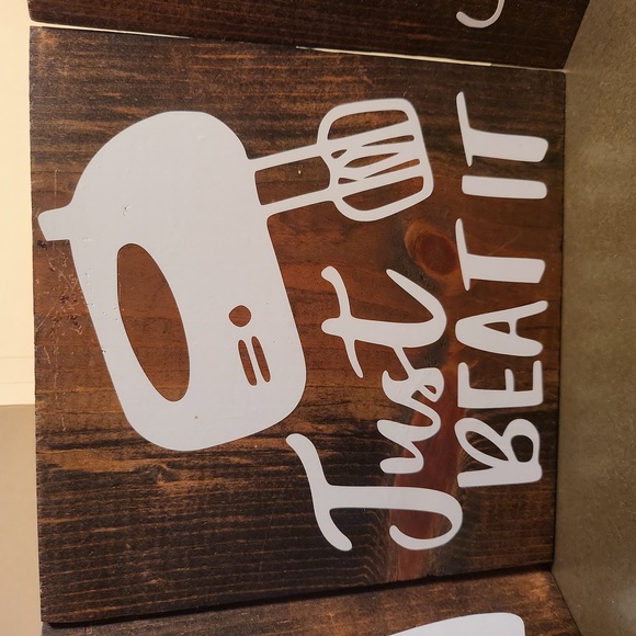 3 Rustic Wooden Kitchen Signs - Picture 3 of 6